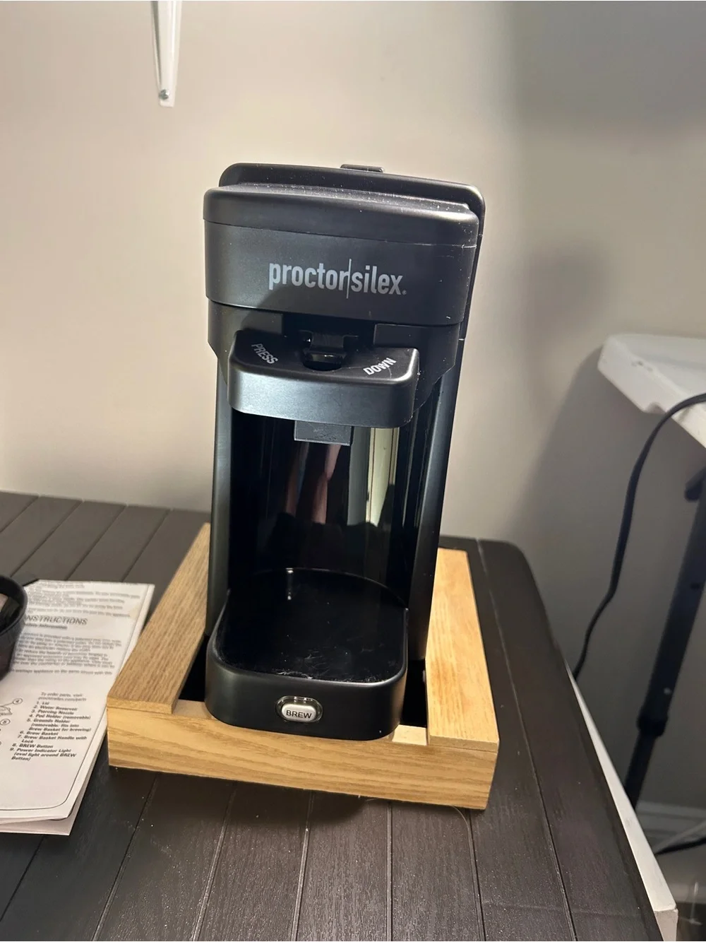 Proctor Silex Single-Serve Coffee Brewer in Black
